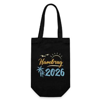 Hamburg 2026 - Gift Bag for Bottles - black - Front
