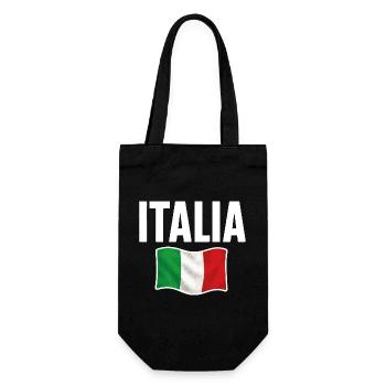 Italia Flagge Souvenir Design - Geschenkbeutel für Flaschen - Schwarz - Vorne