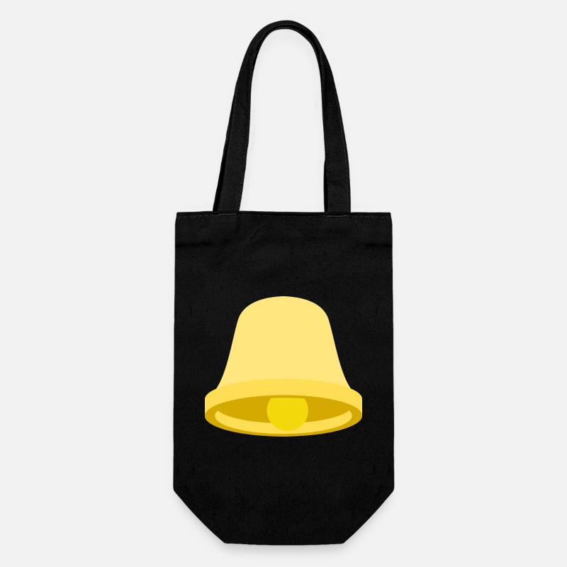 Icône de la clochette jaune – Minimal - Sac à bouteille - noir