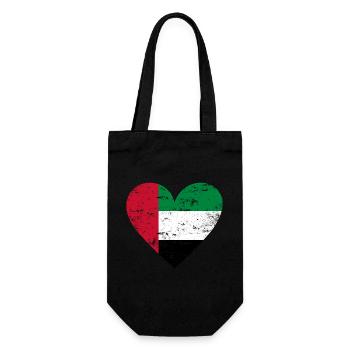 UAE Heart - Geschenkbeutel für Flaschen - Schwarz - Vorne