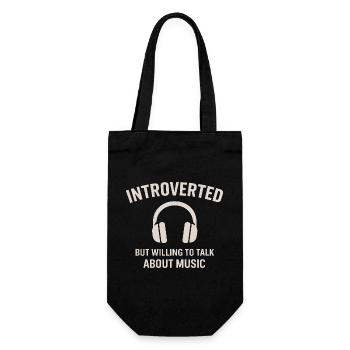 Music Introvert Headphone Shirt - Gift Bag for Bottles - black - Front