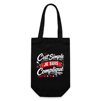 C est Simple Je Suis Compliqué - Sac à bouteille - noir - Devant