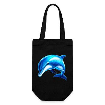 dolphin - Gift Bag for Bottles - black - Front