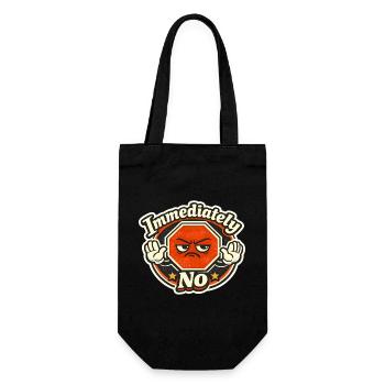 Instant No Stop Sign Cartoon - Gift Bag for Bottles - black - Front