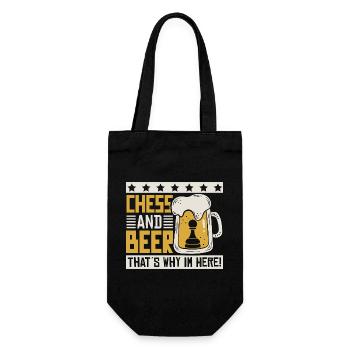 Chess Chess Player Chessboard - Gift Bag for Bottles - black - Front