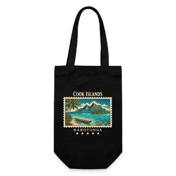Marque de voyage vintage Rarotonga des Îles Cook - Sac à bouteille - noir - Devant