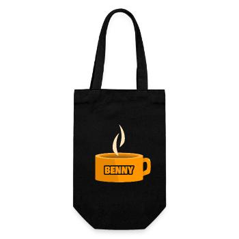Geschenk für Benny - Geschenkbeutel für Flaschen - Schwarz - Vorne