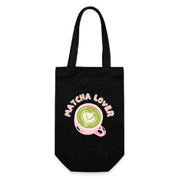 Matcha Lover Cup Heart Latte - Sac à bouteille - noir - Devant