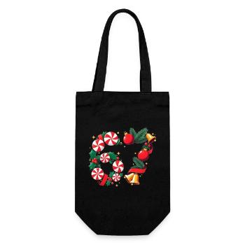 67 Couronne de Noël Candy Peppermint six sept - Sac à bouteille - noir - Devant