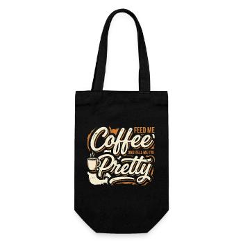 Coffee Please Tell Me I'm Pretty - Gift Bag for Bottles - black - Front