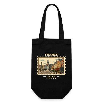 France Lille Marque de voyage vintage - Sac à bouteille - noir - Devant