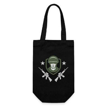 Militäremblem des Elitesoldaten - Geschenkbeutel für Flaschen - Schwarz - Vorne