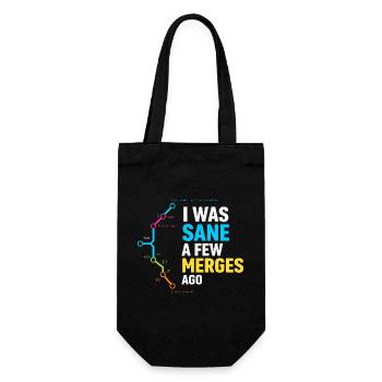 Vor ein paar Merges war ich noch bei Verstand, Programmierer-Humor - Geschenkbeutel für Flaschen - Schwarz - Vorne