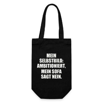 Ironischer Spruch Geschenkidee - Geschenkbeutel für Flaschen - Schwarz - Vorne