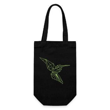 Eisvogel - Geschenkbeutel für Flaschen - Schwarz - Vorne