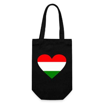 Ungarn - Geschenkbeutel für Flaschen - Schwarz - Vorne
