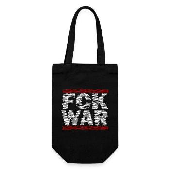 FCK WAR – Déclaration anti-guerre - Sac à bouteille - noir - Devant