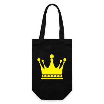 Krone / König / Crown / King - Geschenkbeutel für Flaschen - Schwarz - Vorne