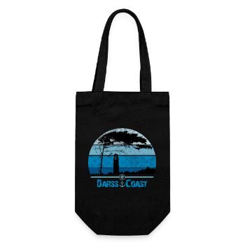 Côte Darss avec coupe-vent et phare - Sac à bouteille - noir - Devant