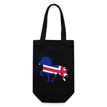 Drapeau islandais pour les chevaux - Sac à bouteille - noir - Devant