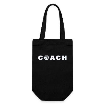 Basketball Trainer Coach Motiv - Geschenkbeutel für Flaschen - Schwarz - Vorne