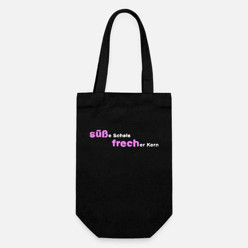 süß und frech frech süß - Geschenkbeutel für Flaschen - Schwarz