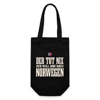 Norwegen - Geschenkbeutel für Flaschen - Schwarz - Vorne