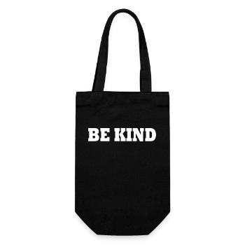 Be kind - Gift Bag for Bottles - black - Front
