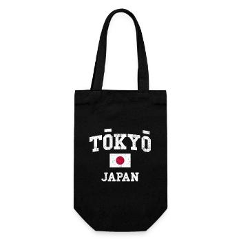 Tokyo Japan Retro Logo - Geschenkbeutel für Flaschen - Schwarz - Vorne