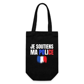 police, policier, gendarme - Sac à bouteille - noir - Devant