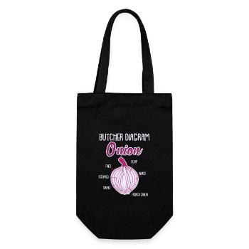 Onion Anatomy Veggies - Gift Bag for Bottles - black - Front
