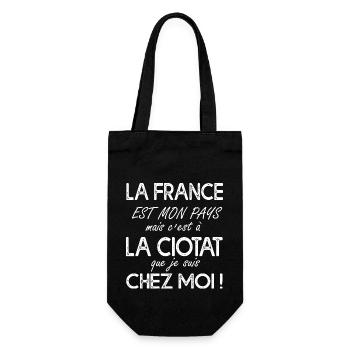 La Ciotat c est chez moi Humour La Ciotat 13 - Sac à bouteille - noir - Devant