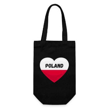 Pologne Drapeau en forme de cœur - Sac à bouteille - noir - Devant