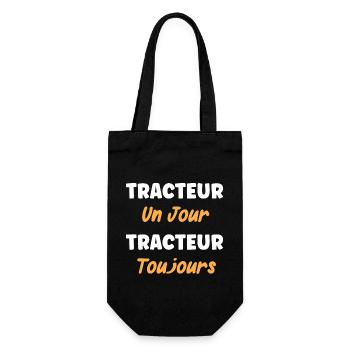 tracteur un jour tracteur toujours - Sac à bouteille - noir - Devant