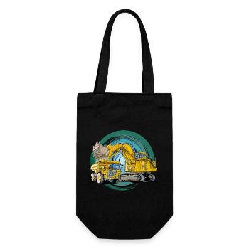 Monster Construction Equipment - Gift Bag for Bottles - black - Front