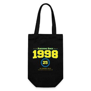 Super chemise 1998 pour hommes femmes 25 ans 25ème - Sac à bouteille - noir - Devant