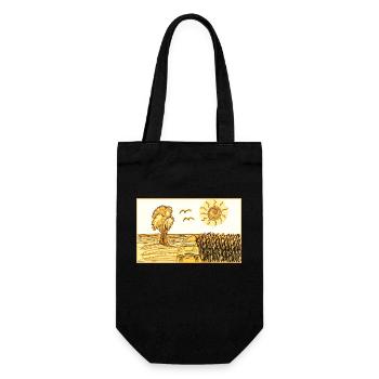 Landscape - Gift Bag for Bottles - black - Front