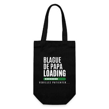 Blague de Papa en Chargement - Design Unique - Sac à bouteille - noir - Devant