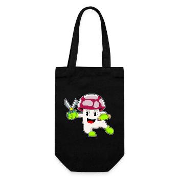 Ciseaux de coiffeur aux champignons - Sac à bouteille - noir - Devant