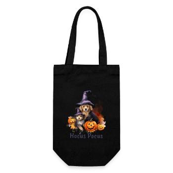 Halloween Pumpkin Horror - Gift Bag for Bottles - black - Front