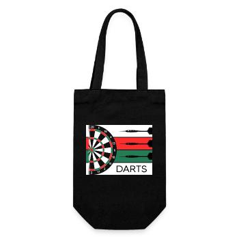 Darts darts players darts dartboard - Gift Bag for Bottles - black - Front