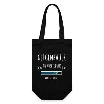 Geigenbauer Ausbildung Beruf Geschenk - Geschenkbeutel für Flaschen - Schwarz - Vorne