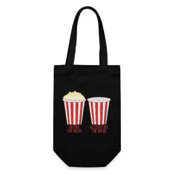 Popcorn at the cinema - Gift Bag for Bottles - black - Front