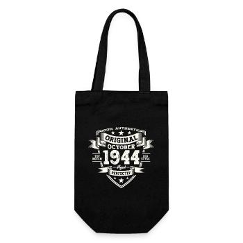 80e anniversaire mari Original octobre Vintage 1944 - Sac à bouteille - noir - Devant