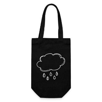 Wolke Regen - Geschenkbeutel für Flaschen - Schwarz - Vorne