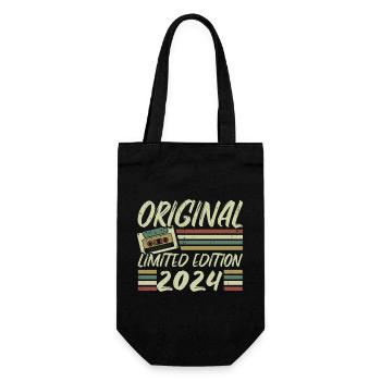 Vintage 2024 Retro Birthday Gift 2024 - Gift Bag for Bottles - black - Front