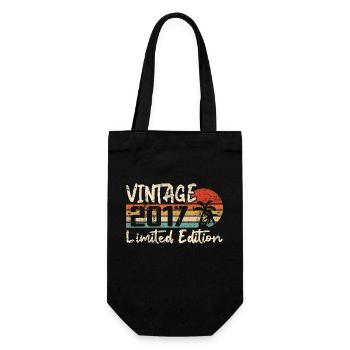 Vintage 2017 Millésime 2017 Cadeau D'anniversaire - Sac à bouteille - noir - Devant