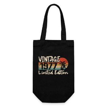 Vintage 1977 Vintage 1977 Birthday Gift - Gift Bag for Bottles - black - Front