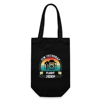 Ein Fotograf flasht jeden Kamera Retro Sunset - Geschenkbeutel für Flaschen - Schwarz - Vorne