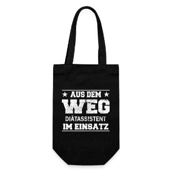 Aus dem Weg Diätassistent im Einsatz Design - Geschenkbeutel für Flaschen - Schwarz - Vorne